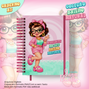 Caderno A5 Coleção Brilho Natural