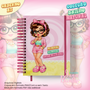 Caderno A5 Logins e Senhas Coleção Brilho Natural