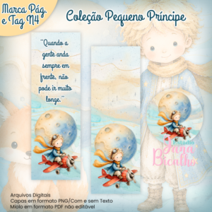 Marca Páginas e Tag Coleção Pequeno Príncipe-N4