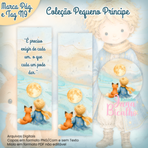 Marca Páginas e Tag Coleção Pequeno Príncipe-N9