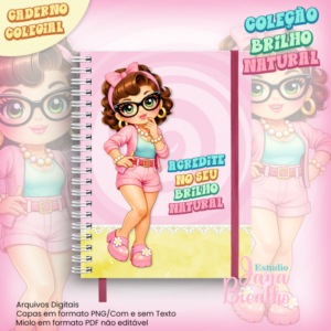 Caderno Colegial Coleção Brilho Natural