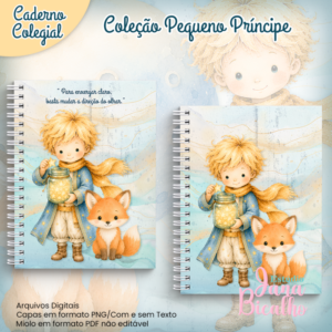 Caderno Colegial Coleção Pequeno Príncipe