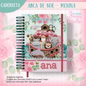 Caderneta de Saúde Arca de Noé Menina+ Brinde