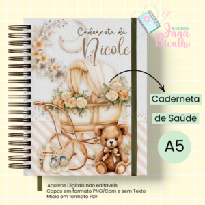 Caderneta de Saúde Boho Pastel Nursery + Brinde