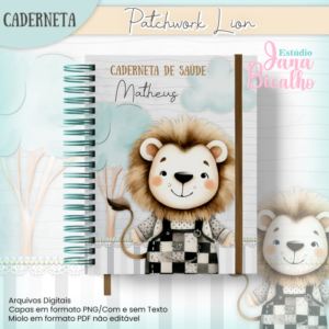 Caderneta de Saúde Patchwork Lion+ Brinde