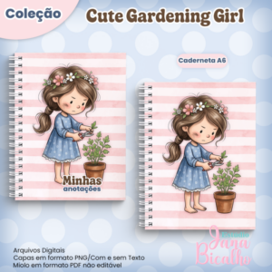Caderneta A6 Coleção Cute Gardening Girl