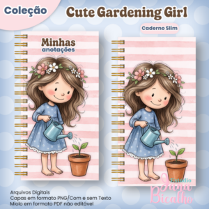 Caderno Slim Coleção Cute Gardening Girl