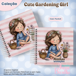 Caderno Pocket Coleção Cute Gardening Girl