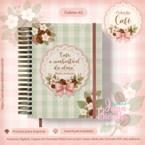 Caderno A5 Coleção Café