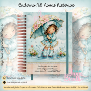 Caderno A5 Novas histórias