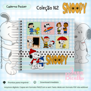 Caderno Pocket Coleção N2 Snoopy