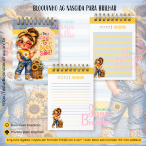 Bloquinho A6 Nascida para brilhar