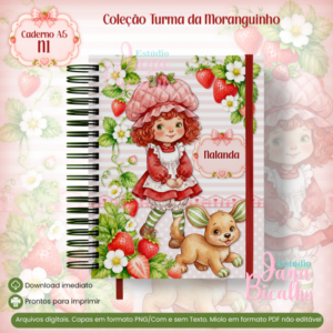 Caderno A5 Coleção Turma da Moranguinho-N1