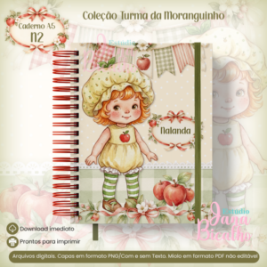Caderno A5 Coleção Turma da Moranguinho-N2
