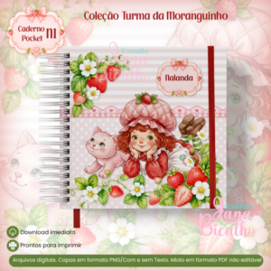 Caderno Pocket Coleção Turma da Moranguinho-N1