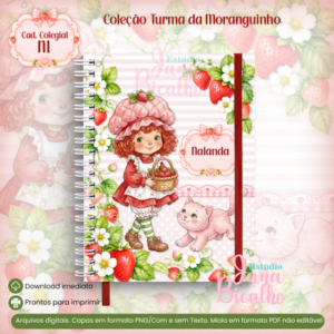 Caderno Colegial Coleção Turma da Moranguinho-N1