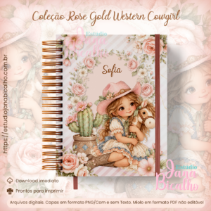 Agenda não Datada A5 Coleção Rose Gold Western Cowgirl