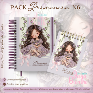 Caderno Pautado A5+Bloquinho A6  Pack Primavera N6