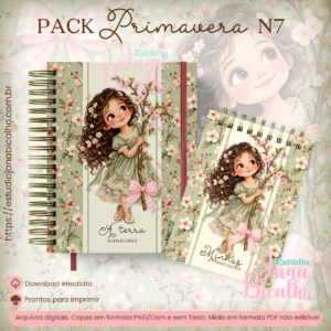 Caderno Pautado A5+Bloquinho A6  Pack Primavera N7