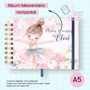 Álbum de Mesversário A5 Bailarinas