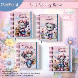 Caderneta de Saúde Cute Spring Bears + Brinde