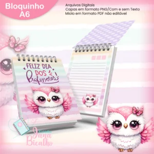 Bloquinho A6 Corujinha Cute
