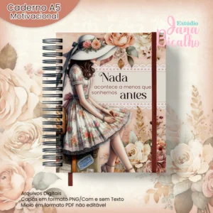 Caderno Motivacional A5 Coleção Vintage Girl