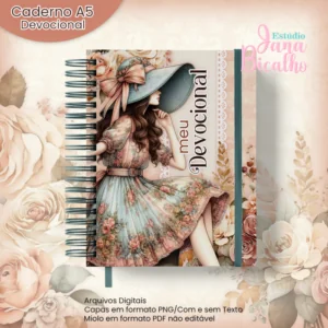 Caderno Devocional A5 Coleção Vintage Girl