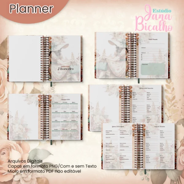 Planner Financeiro Coleção Vintage Girl - Imagem 2