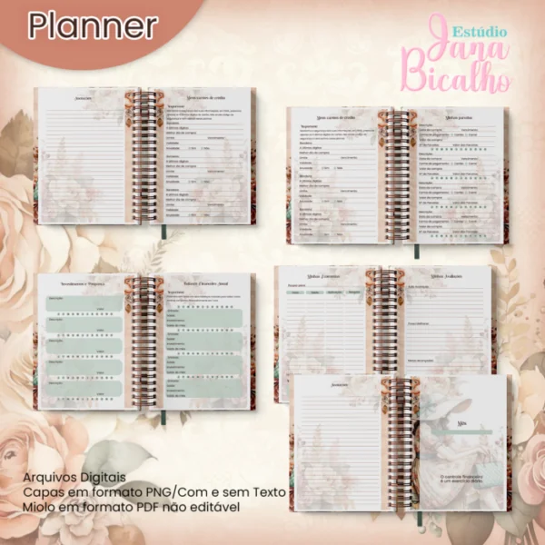 Planner Financeiro Coleção Vintage Girl - Imagem 3
