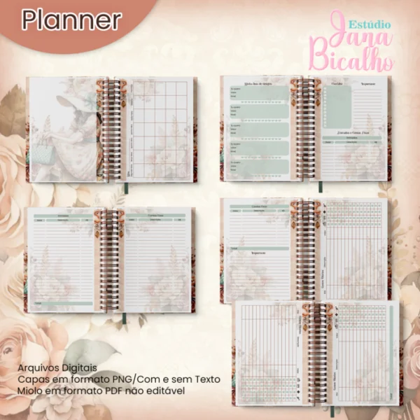 Planner Financeiro Coleção Vintage Girl - Imagem 4