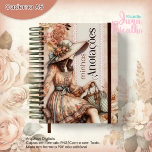Caderno A5 Coleção Vintage Girl