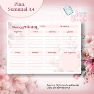 Planejamento Semanal A4 – Odontologia