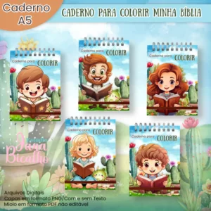 Caderno A5 Para Colorir Minha Bíblia