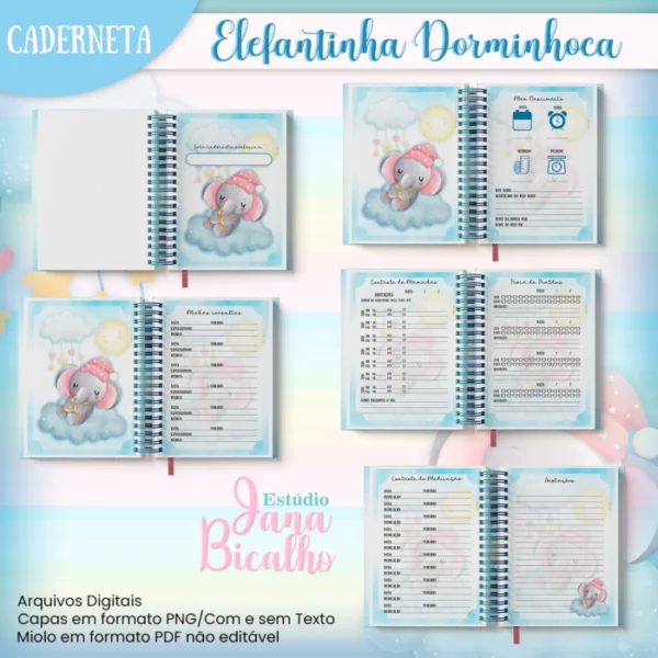 Caderneta de saúde Elefantinha Dorminhoca + Brinde - Imagem 2