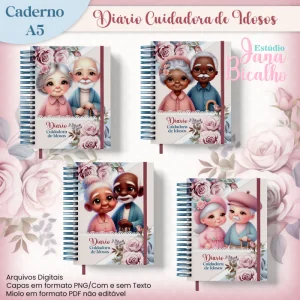 Diário A5 Diário Cuidadora de Idosos