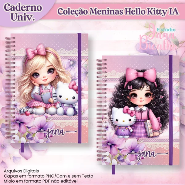 Caderno Universitário Coleção Meninas Hello Kitty IA - Imagem 2