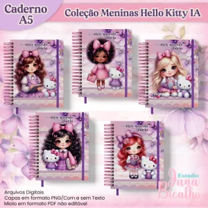 Diário A5 Coleção Meninas Hello Kitty IA