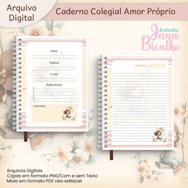 Caderno Colegial Coleção Amor Próprio - Imagem 2