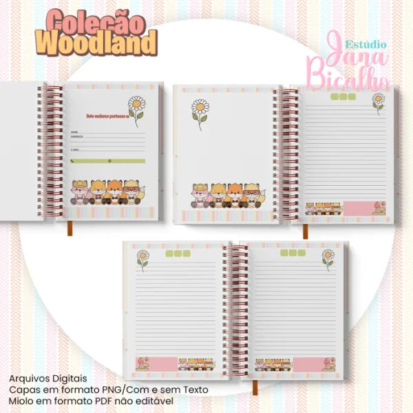 Caderno Pautado A5 Coleção Woodland-N9 - Imagem 2