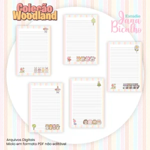 Combo Bloco de Anotações Coleção Woodland