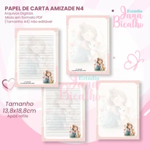 Papel de Carta Amizade N4