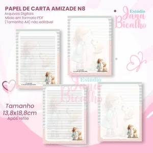 Papel de Carta Amizade N8